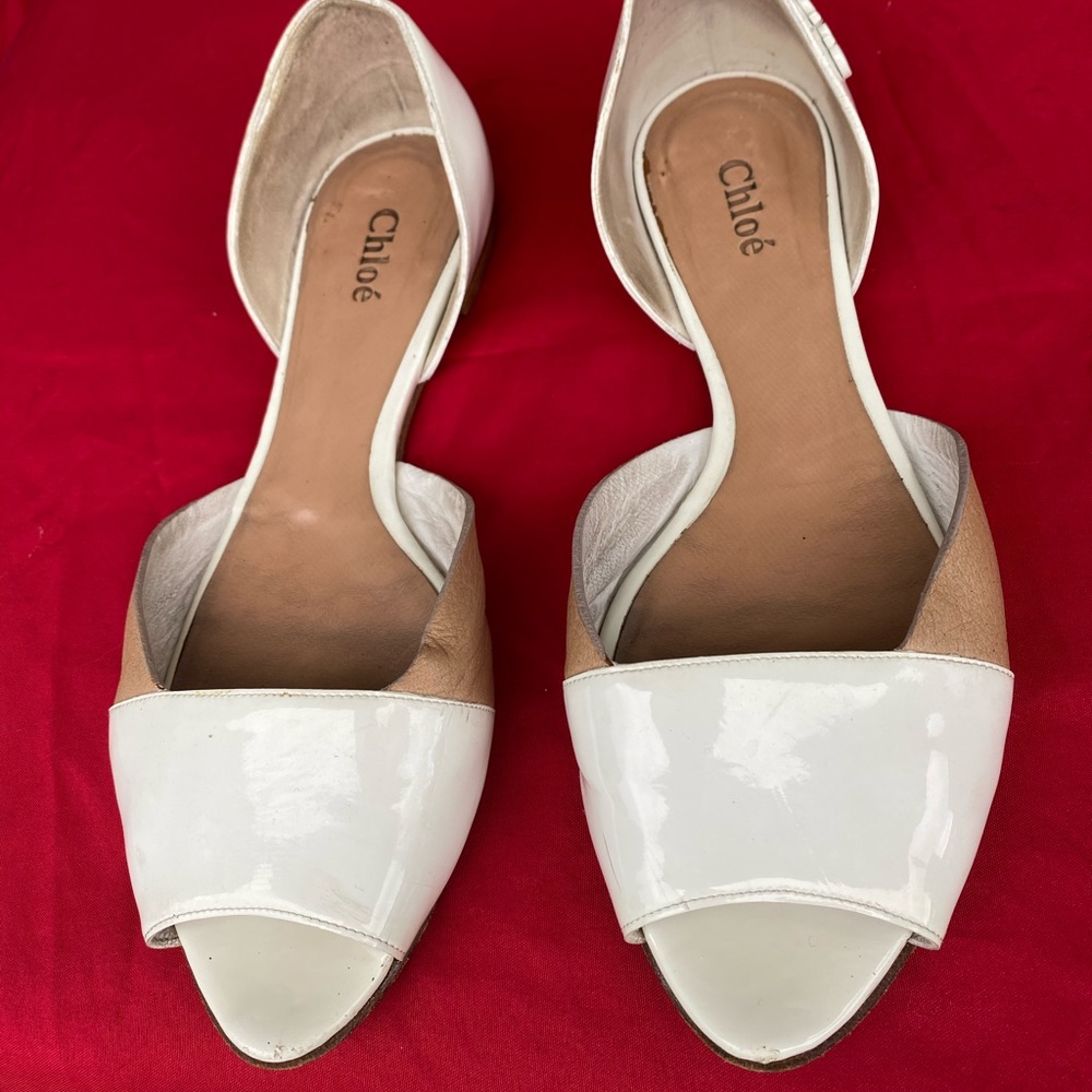 Chloe flats open toe Sz 7
